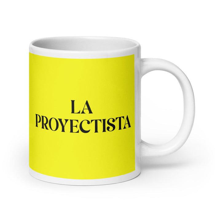 La Proyectista The Drafter Divertente Home Office Lavoro Tazza da caffè Messicano Orgoglio Spagnolo Regalo Tazza Bianca Lucida Tazza di Carta Gialla