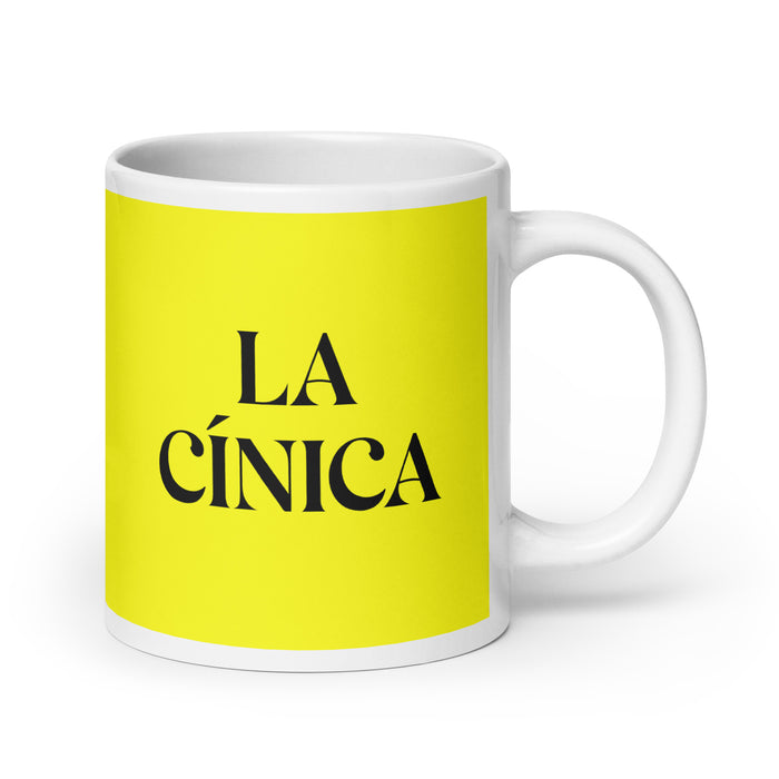 La Cínica The Cynic Funny Home Office Work Coffee Mug Mexican Spanish Pride Gift White Glossy Cup Yellow Card Mug