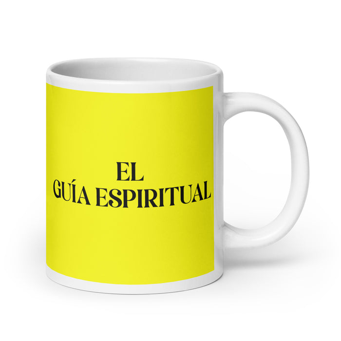 El Guía Espiritual The Spiritual Guide Funny Home Office Work Coffee Mug Mexican Spanish Pride Gift White Glossy Cup Yellow Card Mug