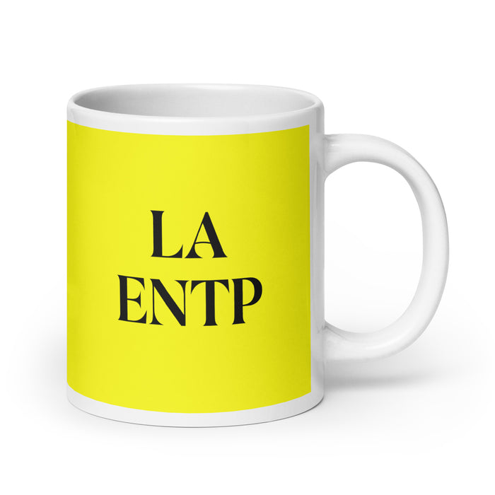 La ENTP The Debater MBTI Personality Funny Home Office Work Coffee Mug Mexican Spanish Pride Gift White Glossy Cup Yellow Card Mug