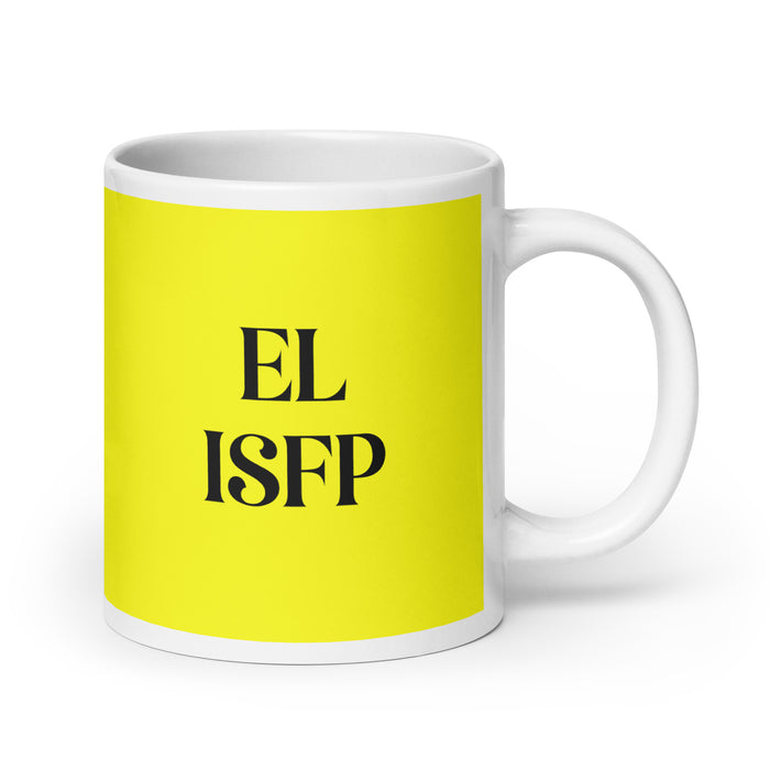 El ISFP The Adventurer MBTI Personality Funny Home Office Work Coffee Mug Mexican Spanish Pride Gift White Glossy Cup Yellow Card Mug