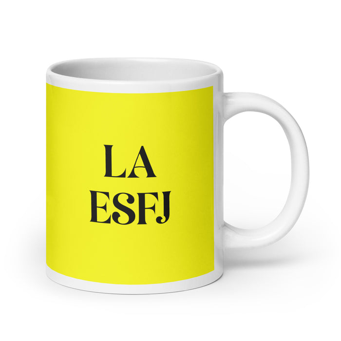 La ESFJ The Consul MBTI Personality Funny Home Office Work Coffee Mug Mexican Spanish Pride Gift White Glossy Cup Yellow Card Mug