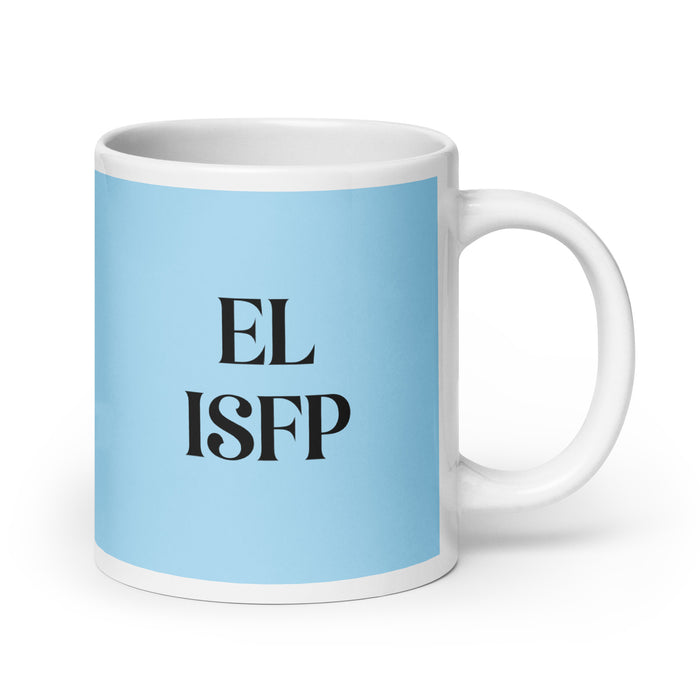 El ISFP The Adventurer MBTI Personality Funny Home Office Work Coffee Mug Mexican Spanish Pride Gift White Glossy Cup Sky Blue Card Mug