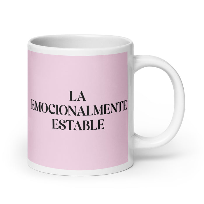 La Emocionalmente Estable The Emotionally Stable Funny Home Office Work Coffee Mug Mexican Spanish Pride Gift White Glossy Cup Light Pink Card Mug