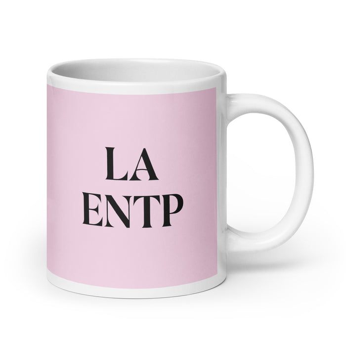 La ENTP The Debater MBTI Personality Funny Home Office Work Coffee Mug Mexican Spanish Pride Gift White Glossy Cup Light Pink Card Mug