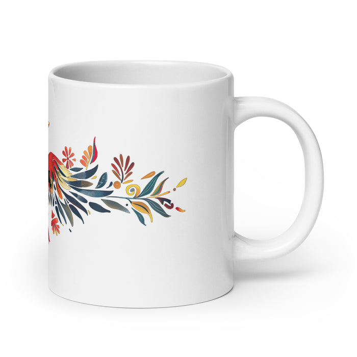 Taza de café exclusiva con nombre de Alejandro, obra de arte para el hogar, la oficina, el trabajo, regalo de orgullo mexicano español, taza blanca brillante con caligrafía única en su tipo | A10