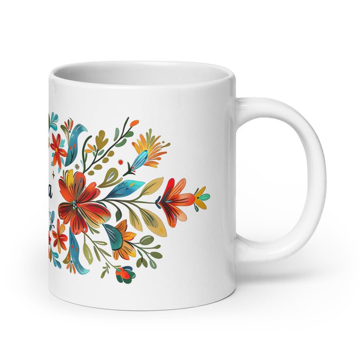 Taza de café exclusiva con nombre de Alicia, para el hogar, la oficina, el trabajo, regalo de orgullo mexicano y español, taza blanca brillante con caligrafía única en su tipo | A12