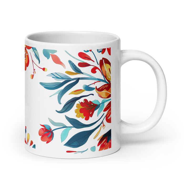 Taza de café exclusiva con nombre de Allison, obra de arte para el hogar, la oficina, el trabajo, regalo de orgullo mexicano y español, taza blanca brillante con caligrafía única en su tipo | A10