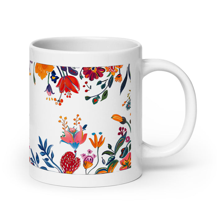 Ana Victoria Exclusive Nome Opera d'arte Casa Ufficio Lavoro Tazza da caffè Tazza regalo orgoglio spagnolo messicano Tazza unica nel suo genere Calligrafia Tazza bianca lucida | A14