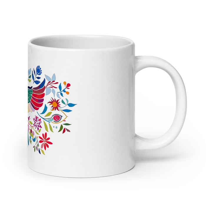 Tasse à café avec nom exclusif Aníbal, tasse à café pour le travail à domicile, la fierté espagnole mexicaine, tasse cadeau, calligraphie unique, tasse blanche brillante | A4