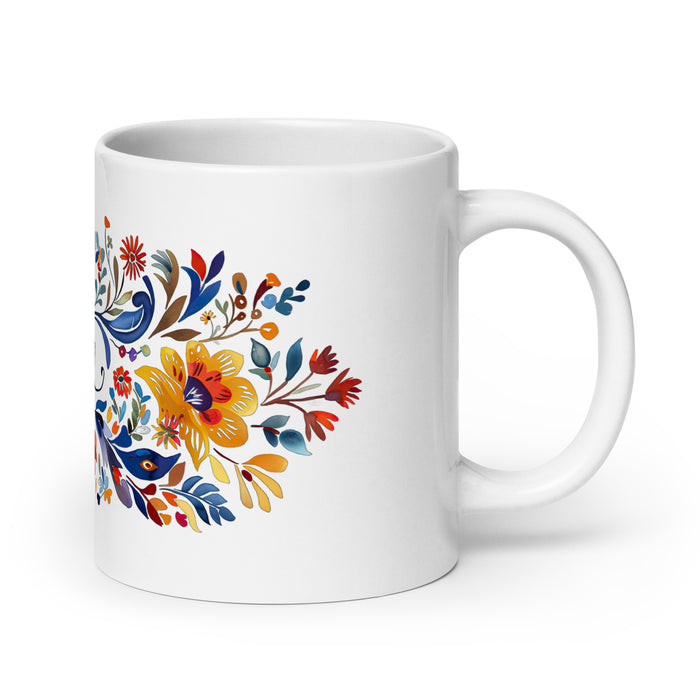 Tasse à café exclusive avec nom Aníbal, tasse à café pour le travail à domicile, la fierté espagnole mexicaine, tasse cadeau, calligraphie unique, tasse blanche brillante | A11