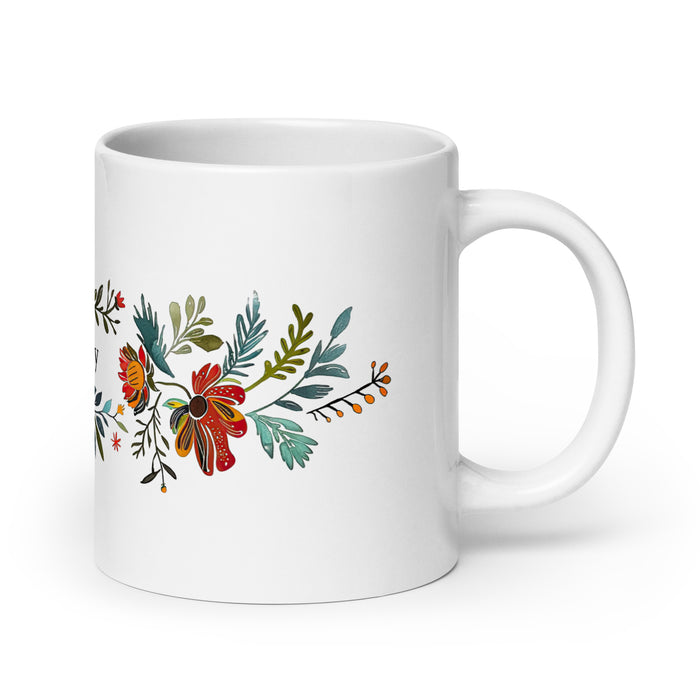 Taza de café exclusiva con nombre de Anthony, obra de arte para el hogar, la oficina, el trabajo, regalo de orgullo mexicano y español, taza blanca brillante con caligrafía única en su tipo | A7