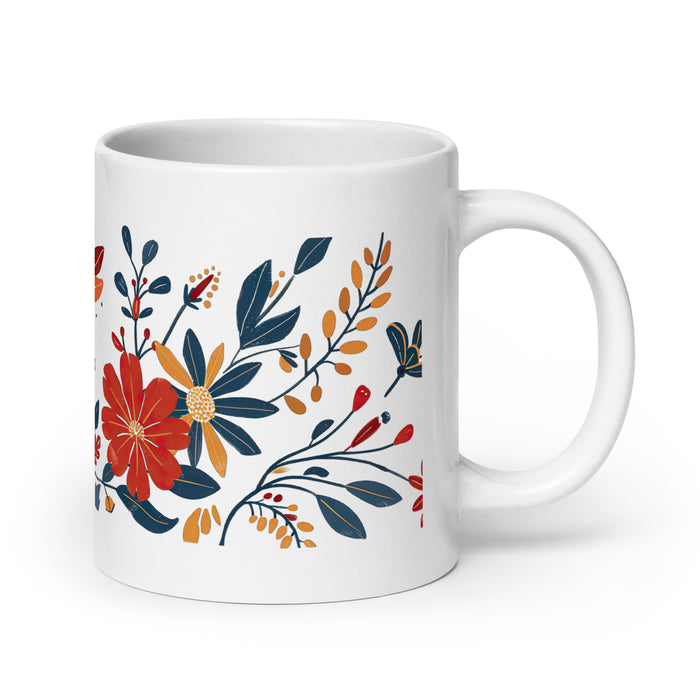 Taza de café exclusiva con nombre de Antonella, para el hogar, la oficina, el trabajo, regalo de orgullo mexicano y español, taza blanca brillante con caligrafía única en su tipo | A2