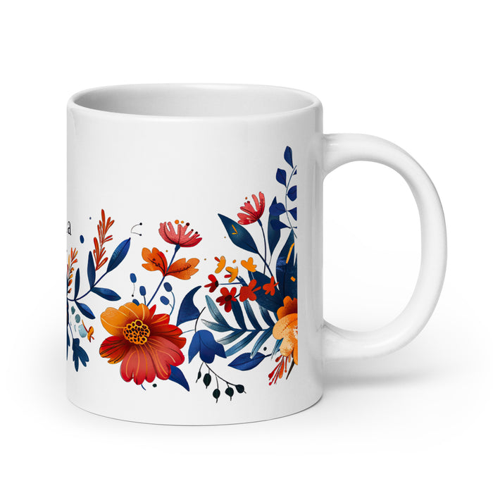 Taza de café exclusiva con nombre de Antonella, para el hogar, la oficina, el trabajo, regalo de orgullo mexicano y español, taza blanca brillante con caligrafía única en su tipo | A3