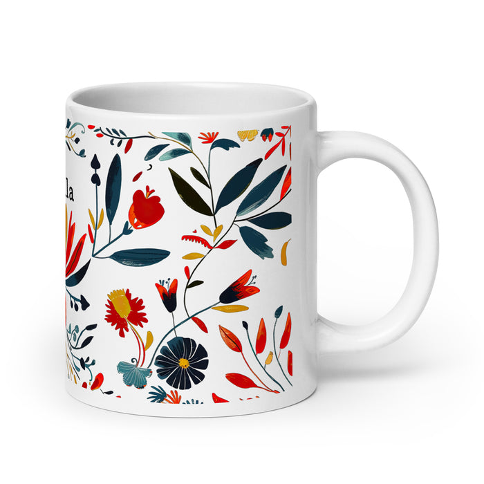 Taza de café exclusiva con nombre de Antonella, para el hogar, la oficina, el trabajo, regalo de orgullo mexicano y español, taza blanca brillante con caligrafía única en su tipo, tamaño A6