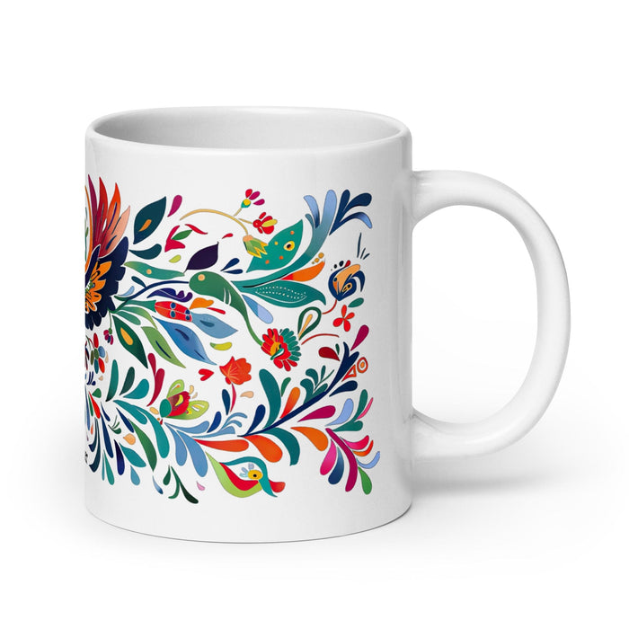 Tasse à café exclusive avec nom de Christopher, tasse à café pour le travail à domicile, la fierté espagnole mexicaine, tasse cadeau, calligraphie unique, tasse blanche brillante | C5