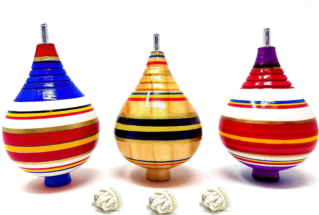 Authentic Mexican Spinning Tops (Trompos) - Assorted Colors - Alondra's Imports
