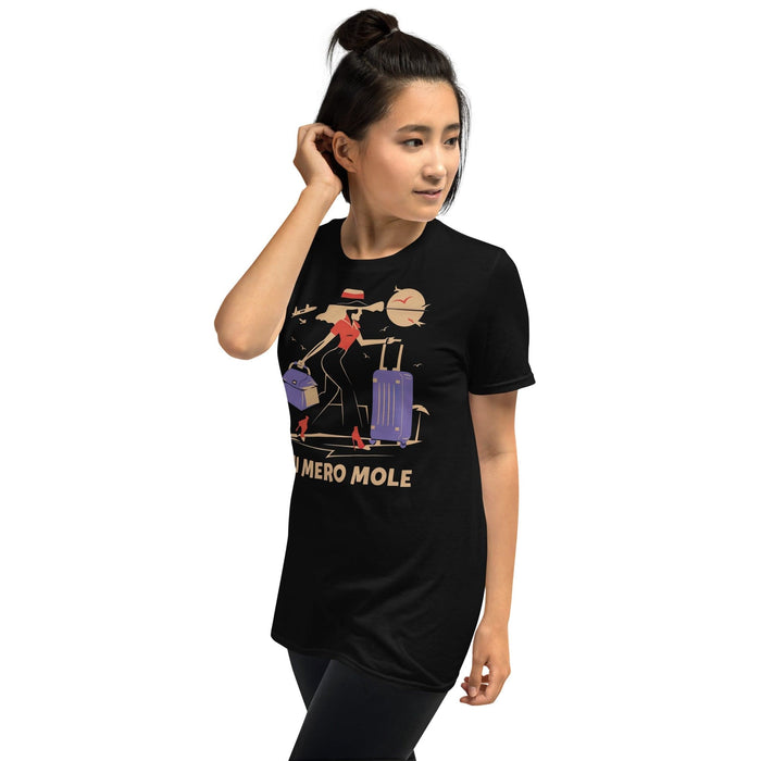 Mi Mero Mole Chic Jetsetter's Voyage - Elegant Traveler Silhouette Premium Tee Mexicada S